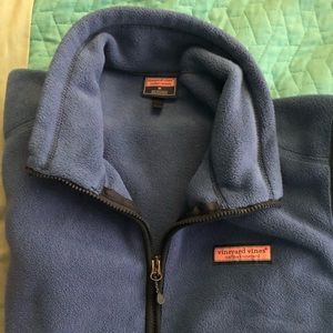Vineyard Vines Blue Fleece Vest, Size Medium